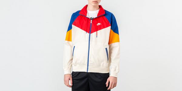 Nike Sportswear Heritage Jacket Light Cream/ University Red/ White