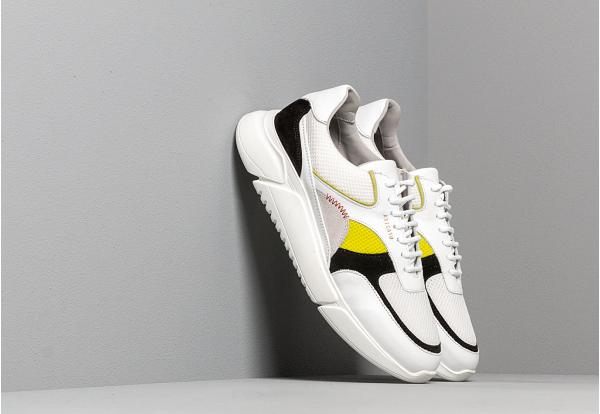AXEL ARIGATO Genesis Sneaker Leather White/ Black/ Yellow