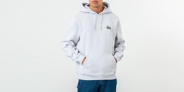 Stüssy Basic Hoodie Ash Heather