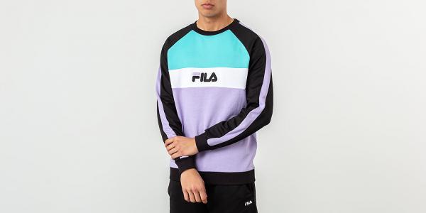 FILA Kail Crewneck Black/ Violet Tulip/ Bright White/ Blue Curacao