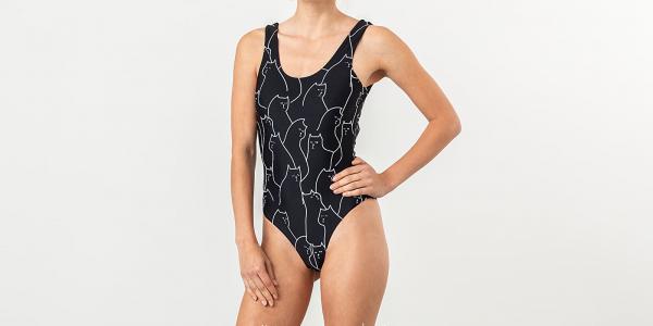 Lazy Oaf Cats Swimsuit Black