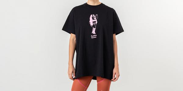 Lazy OAF Classy Bitch Oversized Tee Black