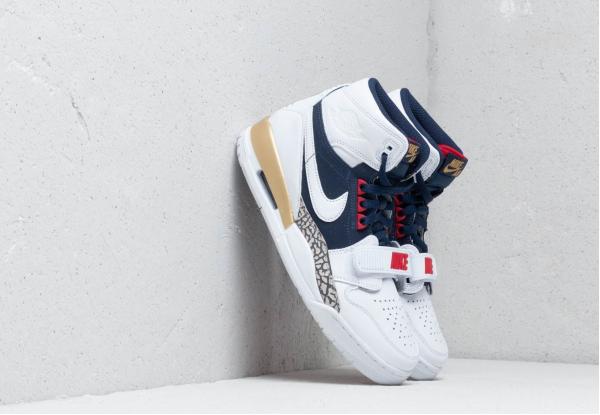Air Jordan Legacy 312 White/ White-Midnight Navy-Varsity Red