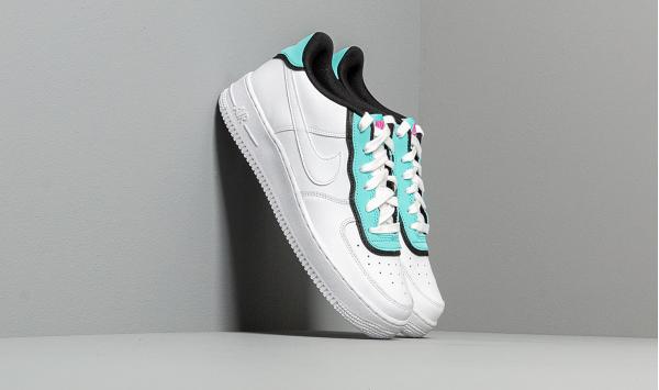 Nike Air Force 1 LV8 1 Double GS White/ White-Light Aqua-Black