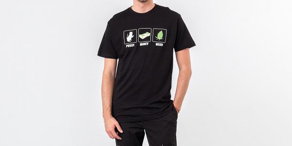 RIPNDIP PU$$Y MONEY WEED TEE Black