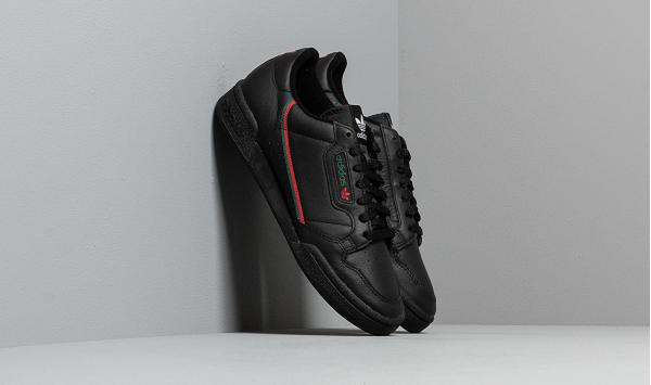 adidas Continental 80 Core Black/ Scarlet/ Core Green