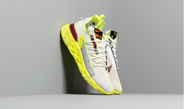 Nike React ISPA Platinum Tint/ Team Red/ Volt Glow