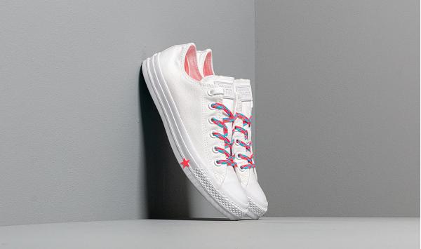 Converse Chuck Taylor All Star White/ Racer Pink/ Gnarly Blue
