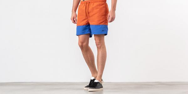 Norse Projects Hauge Colour Block Swim Shorts Pumpkin Orange