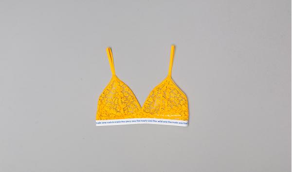 Calvin Klein Unlined Triangle Bralette Yellow