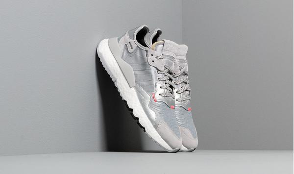 adidas Nite Jogger Silver Mate/ Light Solid Green/ Core Black
