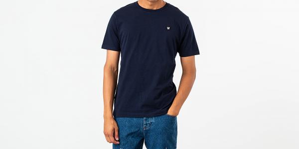 WOOD WOOD Ace Tee Navy
