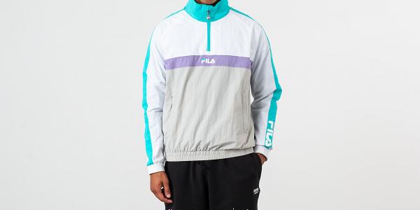 Fila Jona Woven Half Zip Jacket Harbor Mist/ Bright White/ Blue Curacao/ Violet Tulip