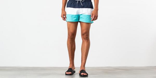 FILA Saloso Swim Shorts Black Iris/ Bright White/ Blue Curacao