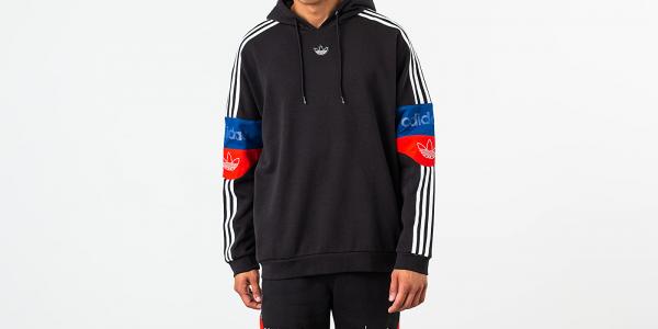 adidas Team Signature Trefoil Hoodie Black/ Core Red/ Core Royal
