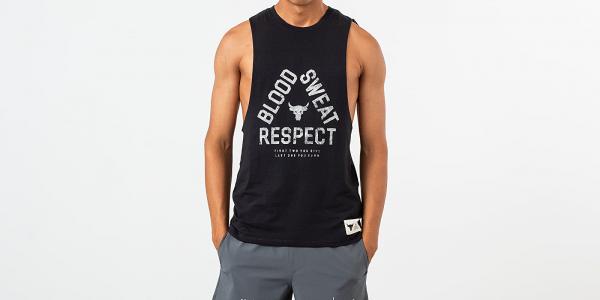 Under Armour Project Rock Blood Sweat Respect Tank Black