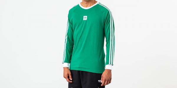 adidas Cali BB Longsleeve Tee Bright Green/ White