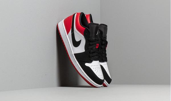 Air Jordan 1 Low White/ Black-Gym Red