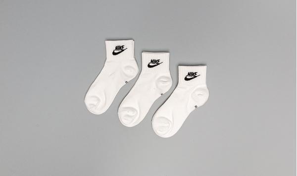 Nike Sportswear Everyday Essential Ankle Socks (3-pack) White/ Black