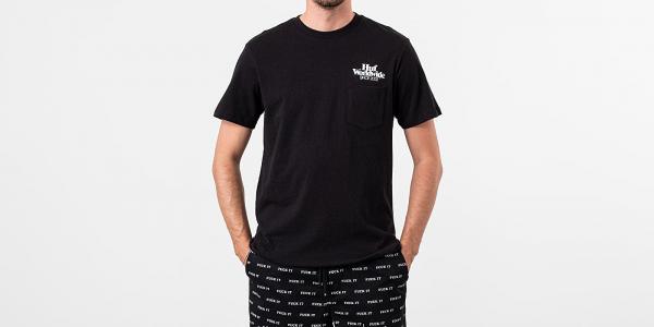 HUF Issue Logo Pocket Tee Black