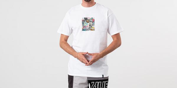 HUF Sticker Wars Box Logo Tee White