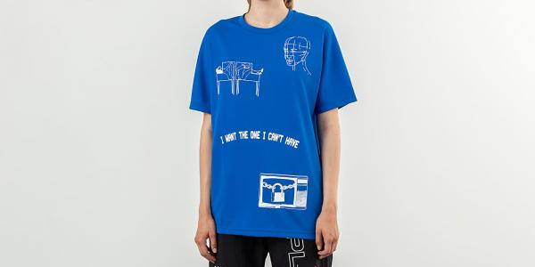 Reebok x Pleasures CL V Unisex Tee 2 Vital Blue