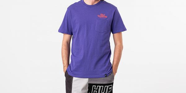 HUF Issue Logo Pocket Tee Ultra Violet
