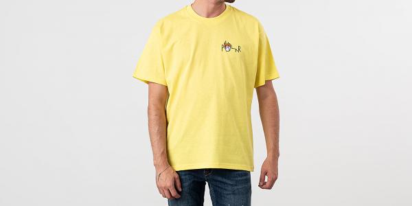 Polar Skate Co. Castle Fill Logo Tee Yellow
