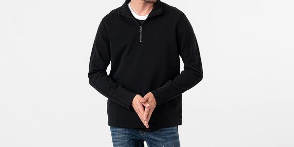 Reigning Champ Half Zip Pullover Black