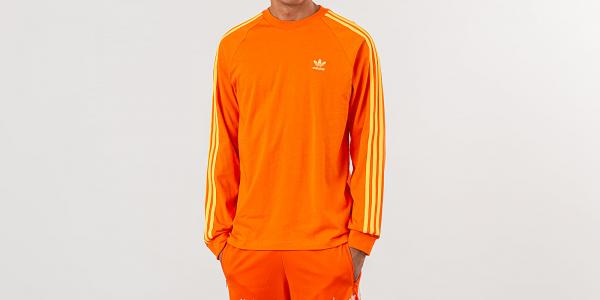 adidas 3-Stripes Tee Orange