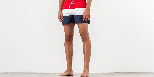 FILA Saloso Swim Shorts Black Iris/ Bright White/ True Red