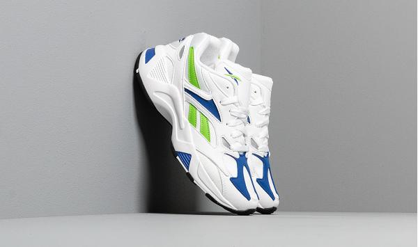 Reebok Aztrek 96 White/ Cobalt/ Semi Solar Green
