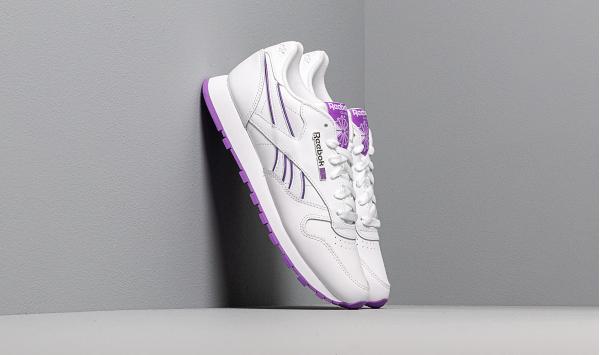 Reebok Classic Leather White/ Grape Punch
