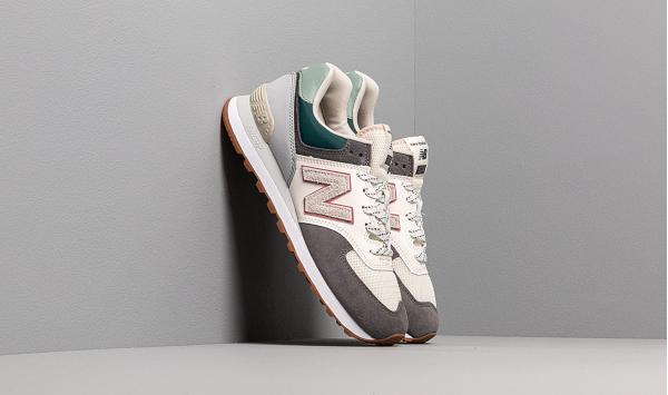New Balance 574 Grey/ Off White/ Green