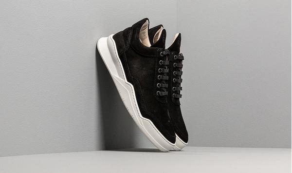 Filling Pieces Low Top Ghost Suede Black