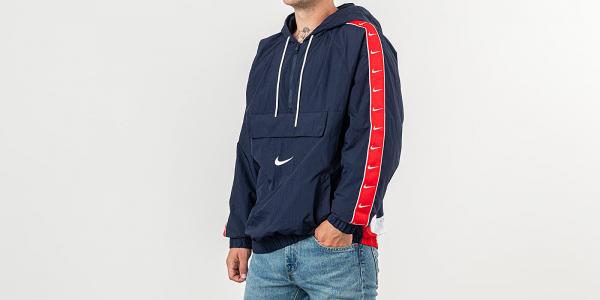 Nike Sportswear Swoosh Woven Jacket Obsidian/ White/ University Red/ White