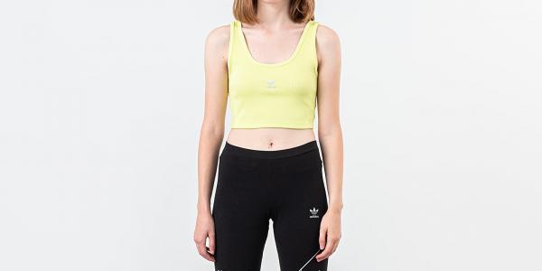 adidas Cropped Tank Semi Frozen Yellow