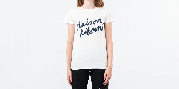 MAISON KITSUNÉ Logo Print Tee Latté