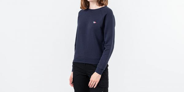 MAISON KITSUNÉ Fox Patch Crewneck Sweathshirt Navy