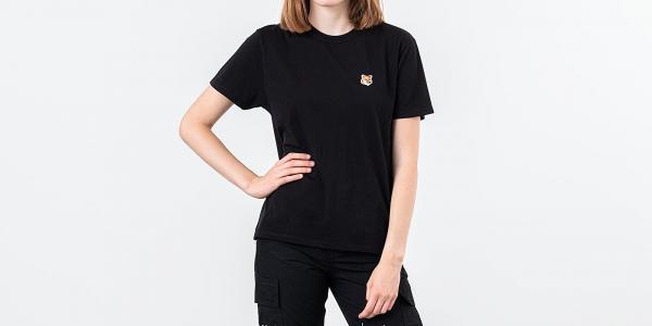 MAISON KITSUNÉ Fox Head Patch Tee Black