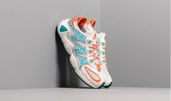 adidas FYW S-97 Crystal White/ Hi-Res Aqua/ Semi Core Orange
