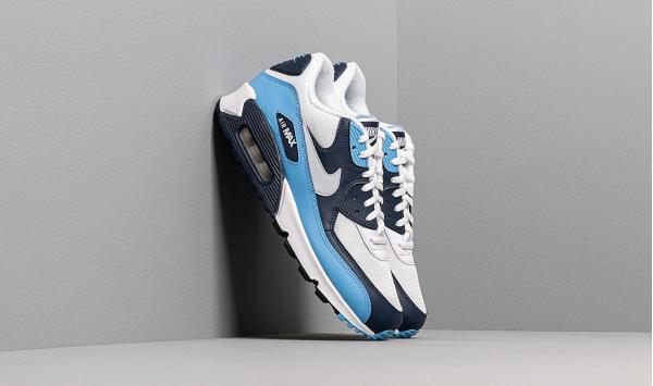 Nike Air Max 90 Essential White/ Pure Platinum-University Blue