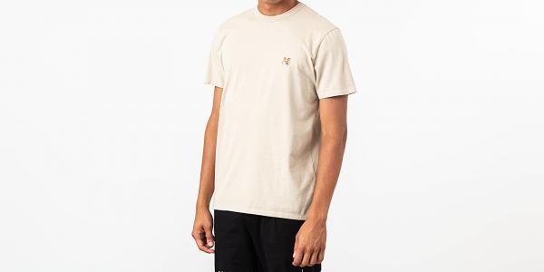 MAISON KITSUNÉ Fox Head Patch Tee Beige