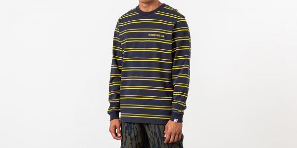 Billionaire Boys Club Stripe Knit Longsleeve Tee Navy
