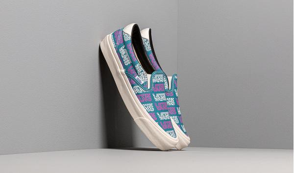 Vans OG Slip-On 59 LX (Canvas) Larkspur/ Logo Checkerboard