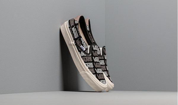 Vans OG Slip-On 59 LX (Canvas) Black/ Logo Checkerboard