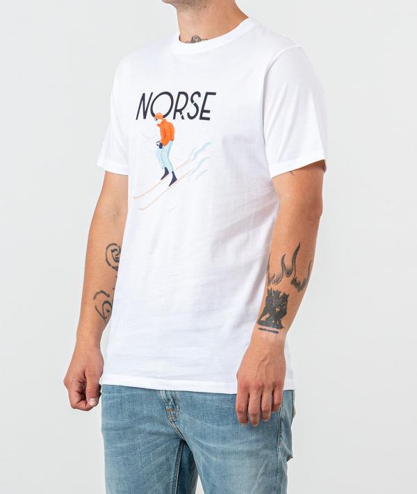 Norse Projects x Daniel Frost Racing Skier Tee White