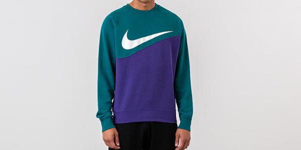 Nike Sportswear Swoosh Crewneck Court Purple/ Geode Teal/ White