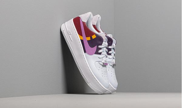 Nike W Air Force 1 Sage Low LX Football Grey/ Dark Orchid-Team Red