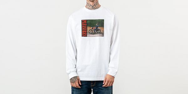 PLEASURES x Bob Dylan Ride Longsleeve Tee White
